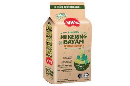Vit's Air Dried Mi Kering Bayam 菠菜味干面 400gm（VIP会员价：RM4.40）